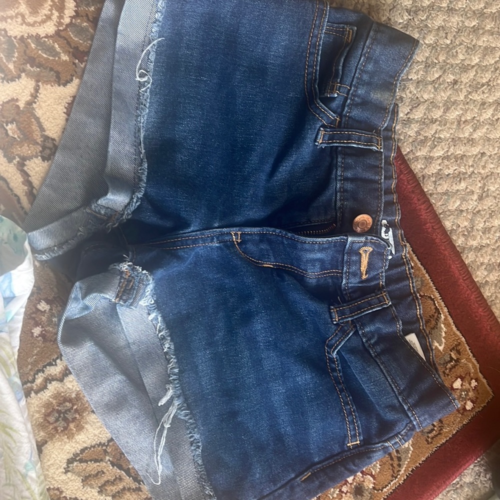 Youth navy jean shorts